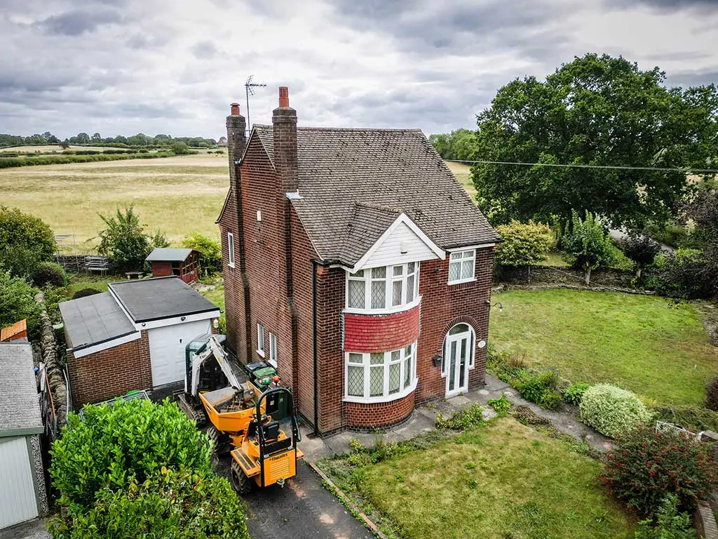 Domestic house drone photo