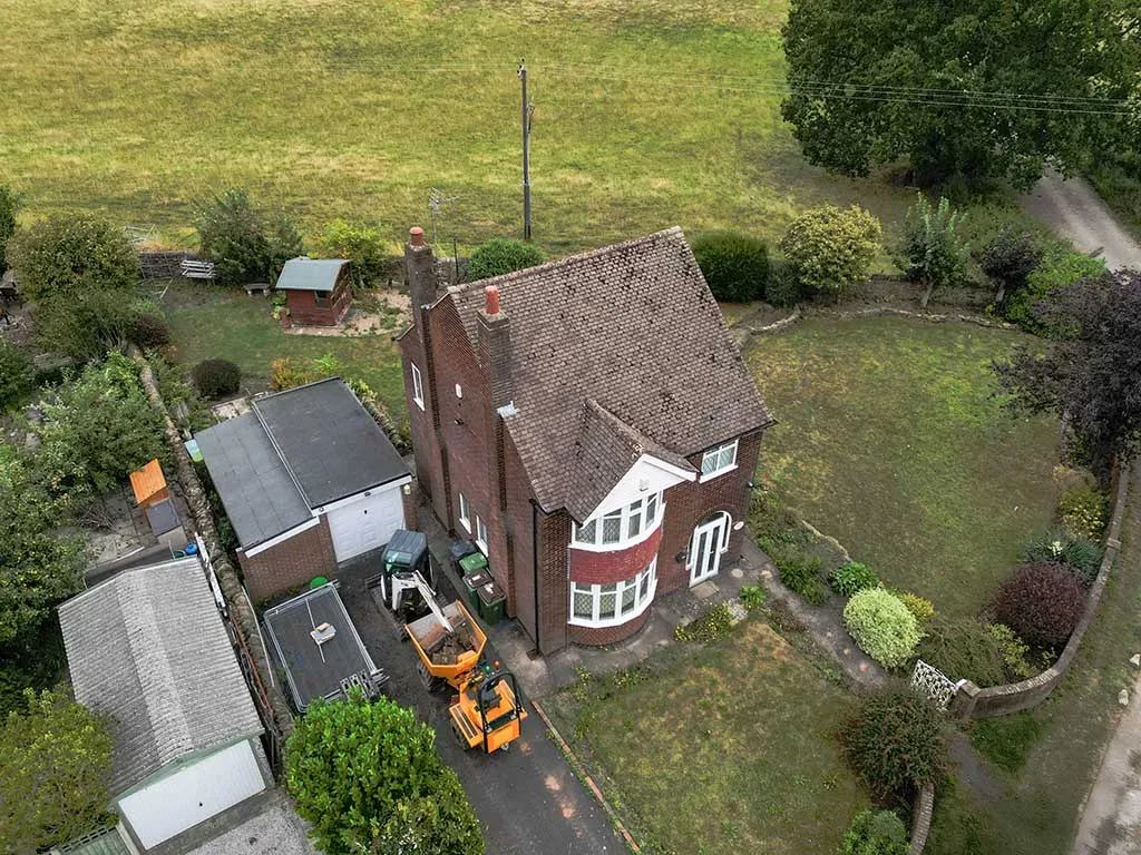 Domestic house drone photo