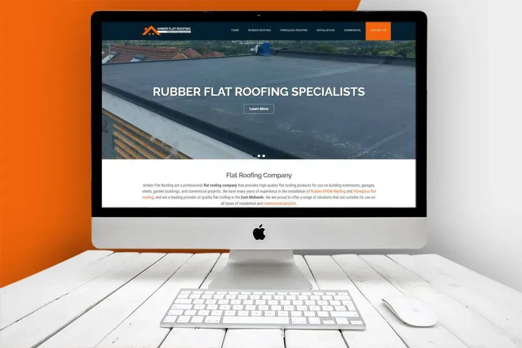 Amber Flat Roofing Website design Example