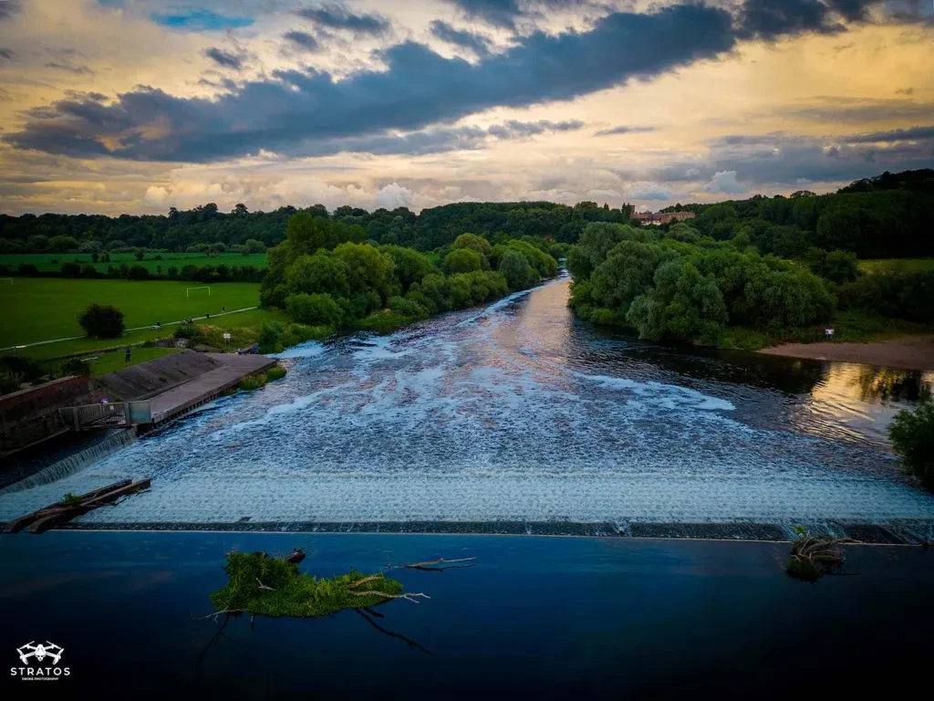 River drone photo