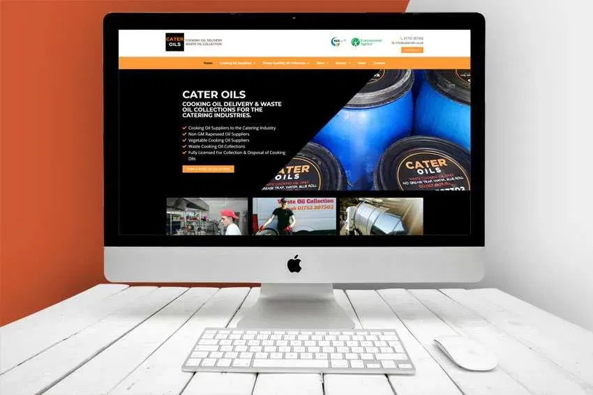 Cateroils Website design Example