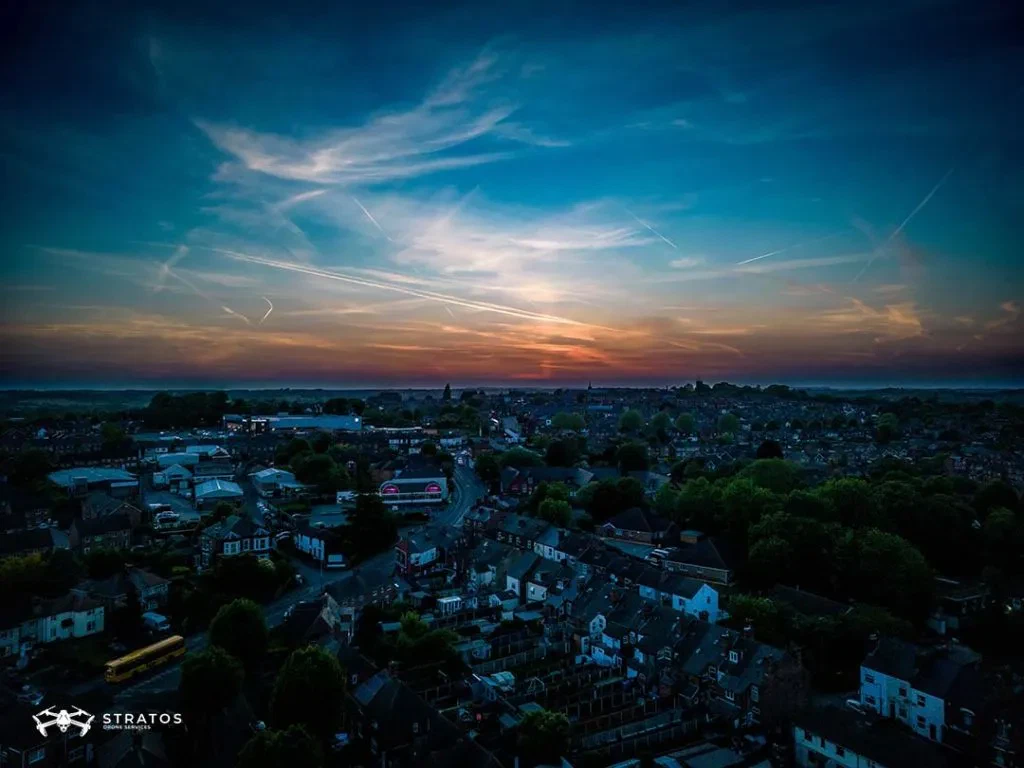 Sunset drone photo