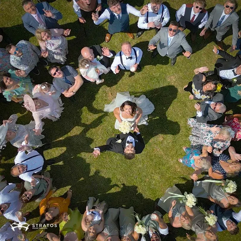 wedding drone photo