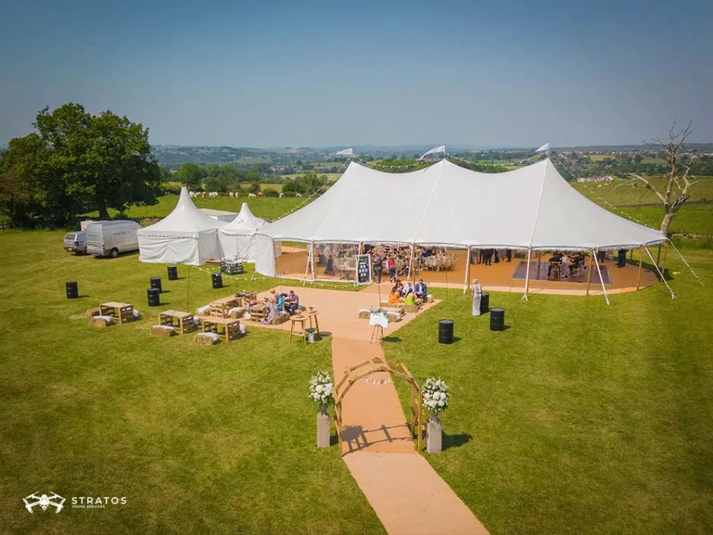 wedding drone photo