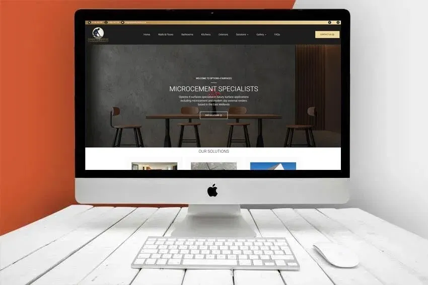 Options 4 Surfaces Website design Example