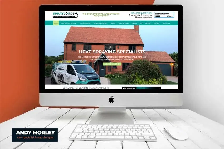 Spraylords Website design Example