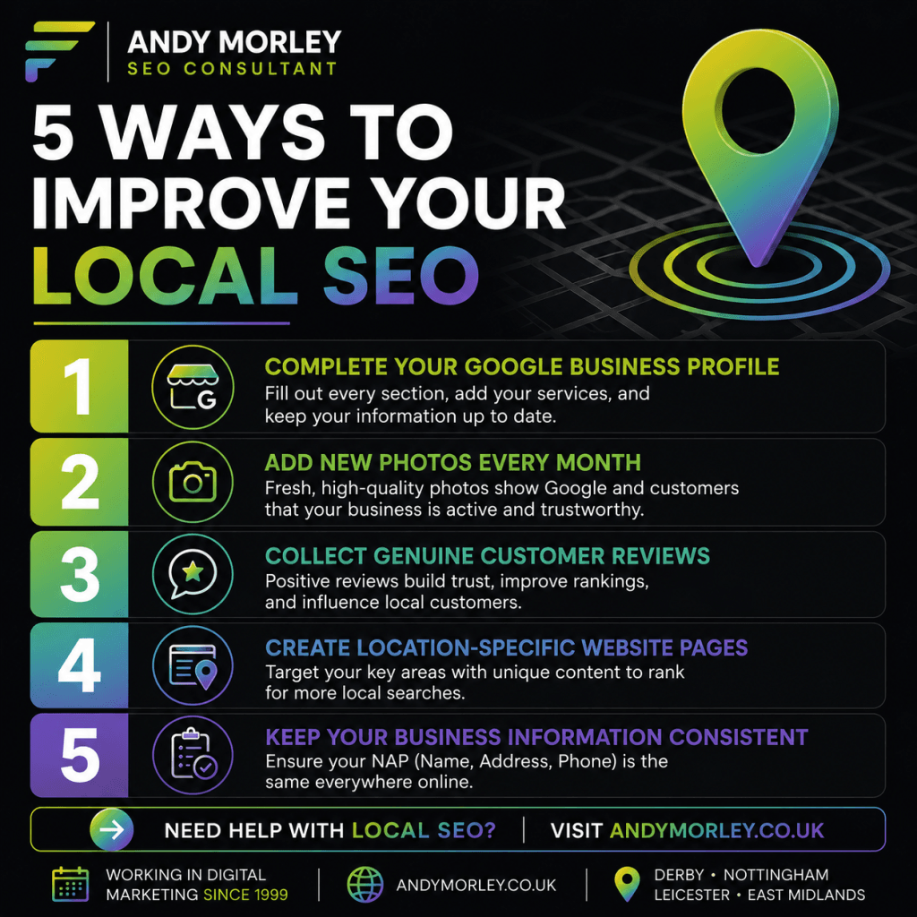 5 tips to improving your local seo in derby