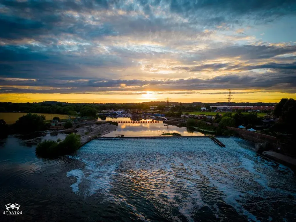 Sunset drone photo
