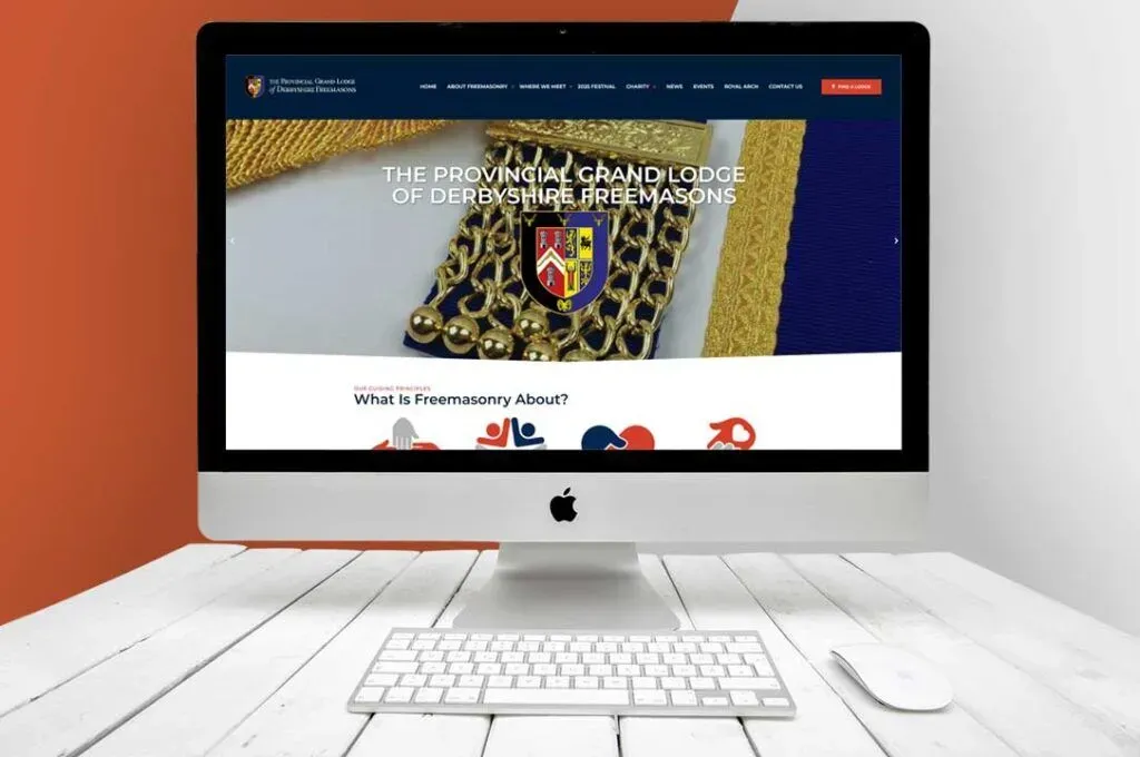 Derbyshire Freemasons Website design Example
