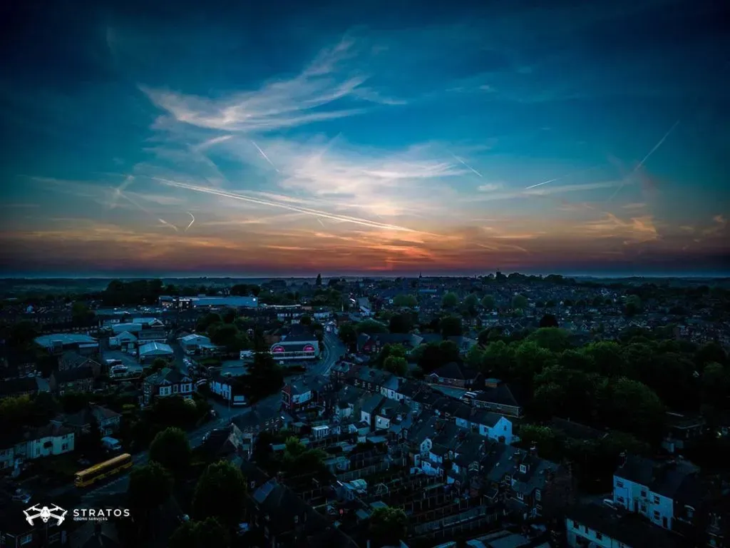 Sunset drone photo