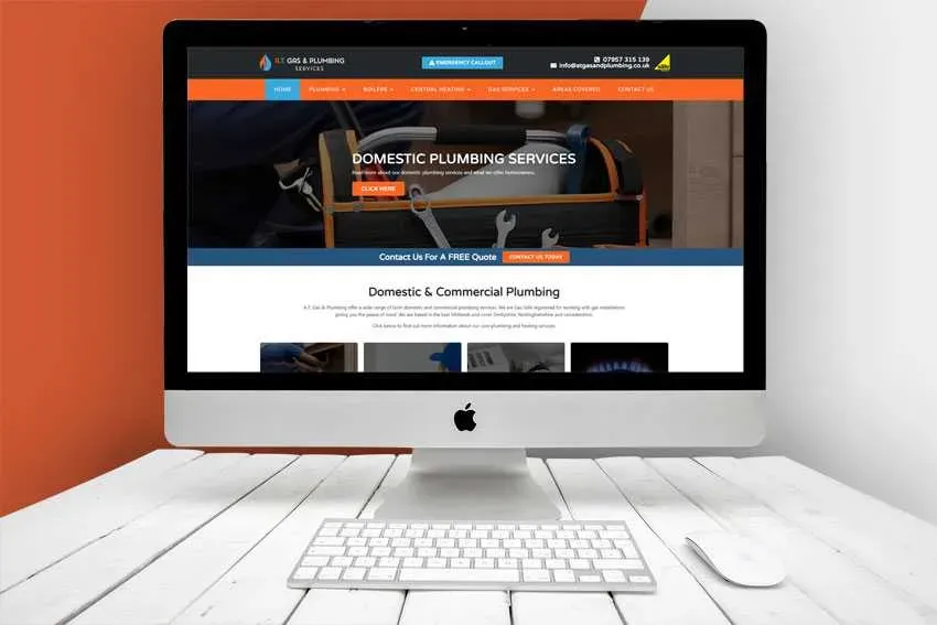 Plumbing Website design Example