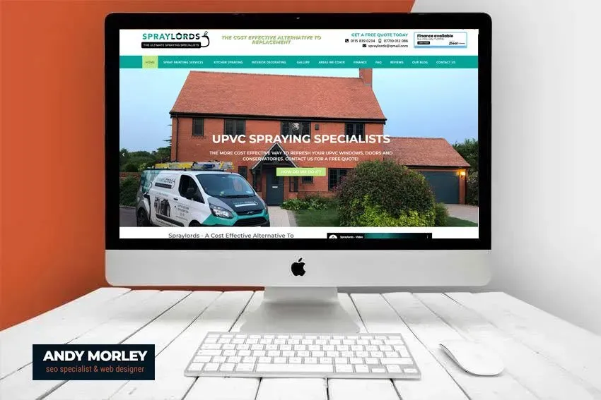 Spraylords Website design Example